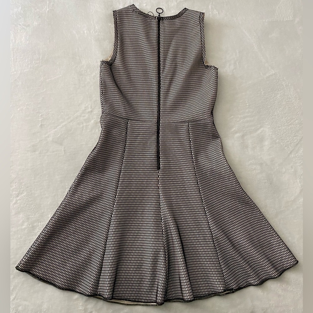 ZARA Woman Dress Black Ivory Textured Fit &‎ Flare NWOT Size Small - Picture 2 of 6